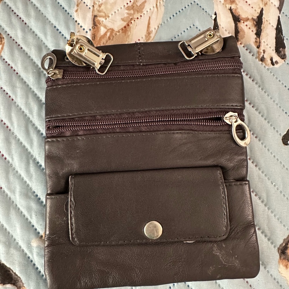 Stylish Black Leather Crossbody Bag